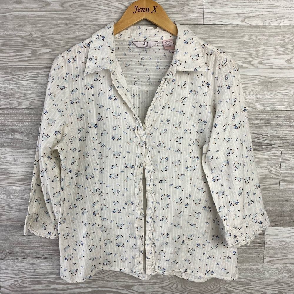 ALC Atleast Classic Cotton Floral ButtonDown Shirt